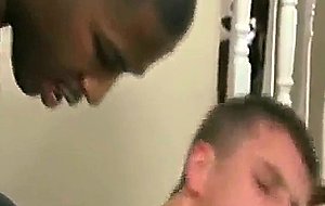 Young stud gets fucked intense by a buff ebony hunk