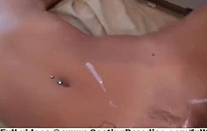 Chanel lovely brunette girlfriend with big ass fucking and gets cumshot on her pussy