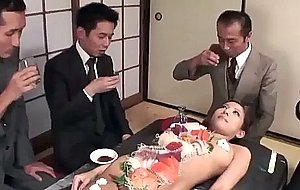 Japanese sushi party: hairy hd porn video 