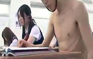 Cfnm japanese student is naked in school