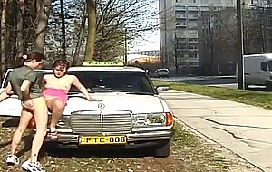 Taxi driver break for anal fuck