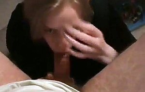 Romanian amateur blond on her knees sucking dick and getting a facial