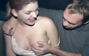 Girl gets naked in public porn theater