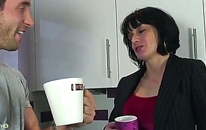Very sweet british mature lady gets fucked by a young cock