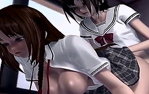 Steamy animated sex with 3d hentai babes