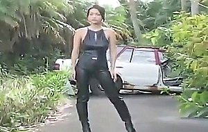 Asian leather model
