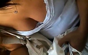 Turkish babe in amazing downblouse video