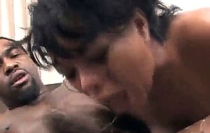 Black girl with beautifull tits getting her face fucked intense