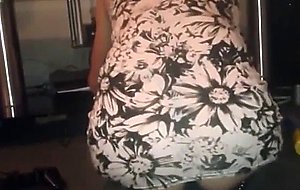 Slut wife upskirt short dress