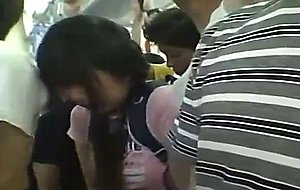 Miniskirt schoolgirl groped in train!