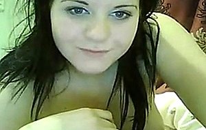 Dark haired chubby plays with a limp dick on livecam