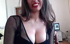 Busty latina mama shows her goodies and gets fucked on livecam