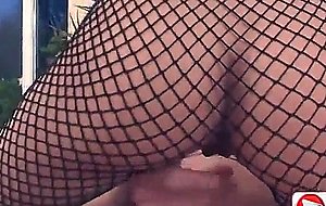 Crystal crown in fishnets hd porn