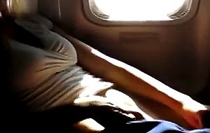 Girl masturbating on plane