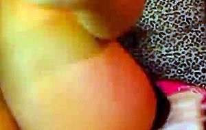 Sexy girl with big bouncing boobs toys her pussy