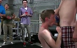 College guy gives blowjob and gets jizz sprayed