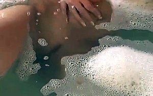 Lenka Gaborova rubs her boobs and twat after taking a bath